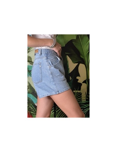 Short Jean Bleach Taille Haute Amely FAM