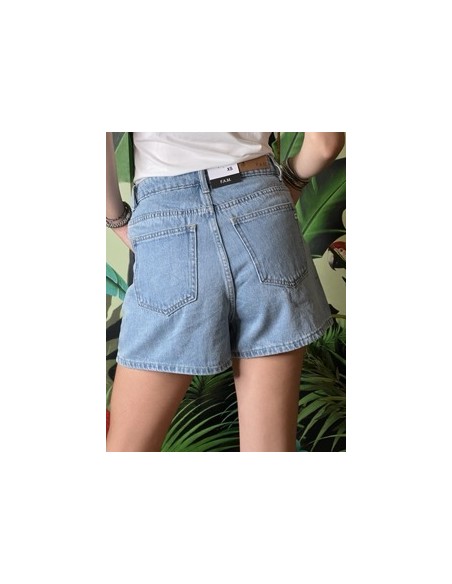 Short Jean Bleach Taille Haute Amely FAM