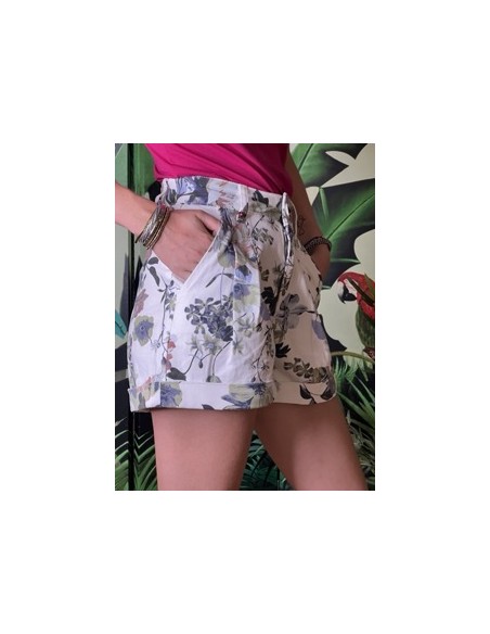 Short Taille Haute à Fleurs Amelia FAM