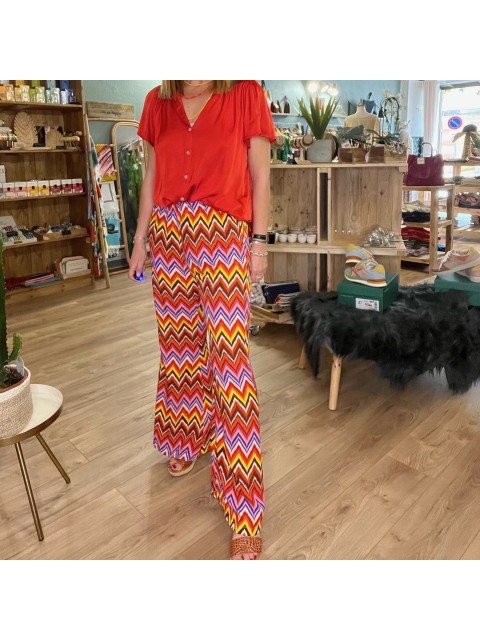 Pantalon Fluide Imprimé Vintage Studio Parisien