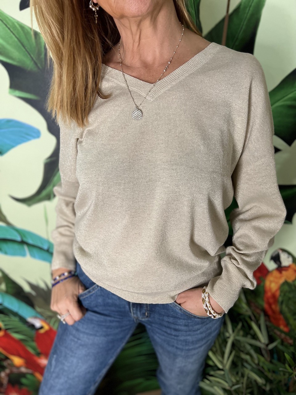 Pull Pailleté Fabienne Cherry Paris