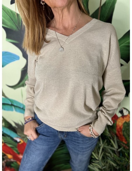 Pull Pailleté Fabienne Cherry Paris