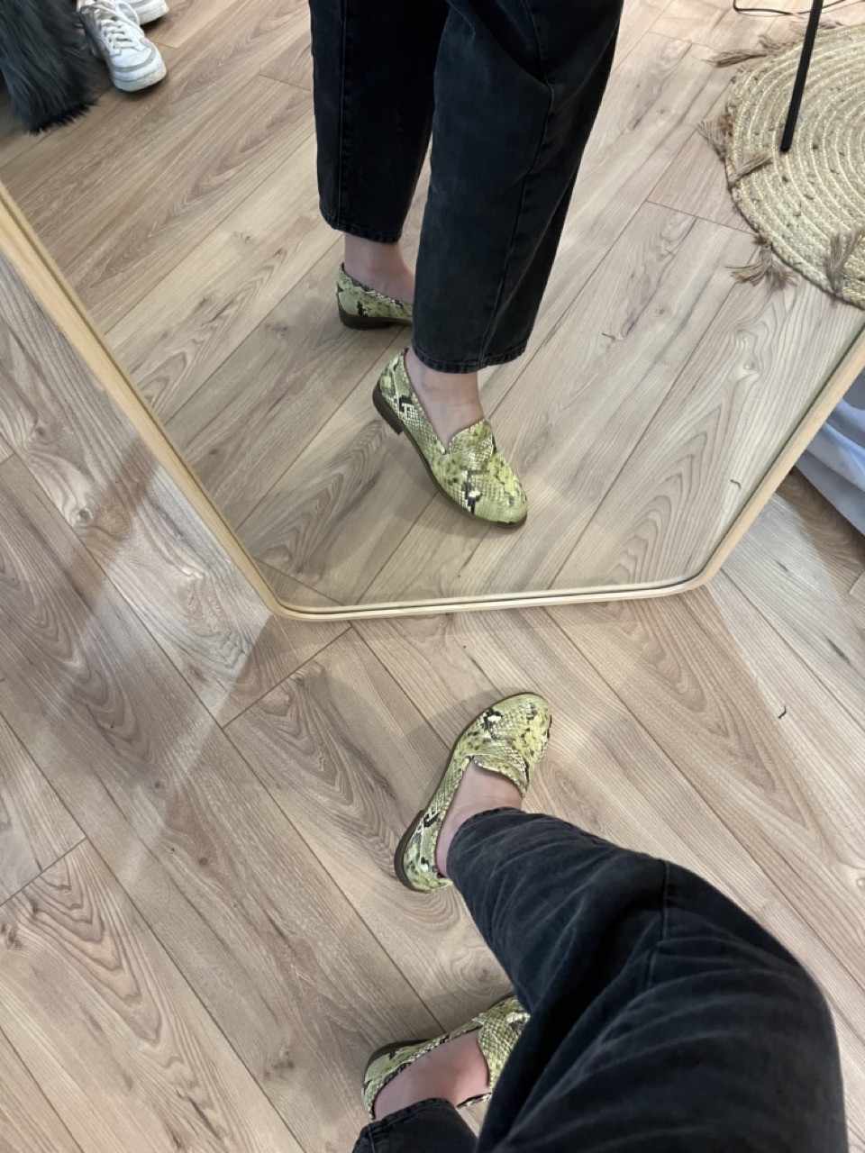 Mocassins Cuir Lux Jaune Bella Face à la Dune