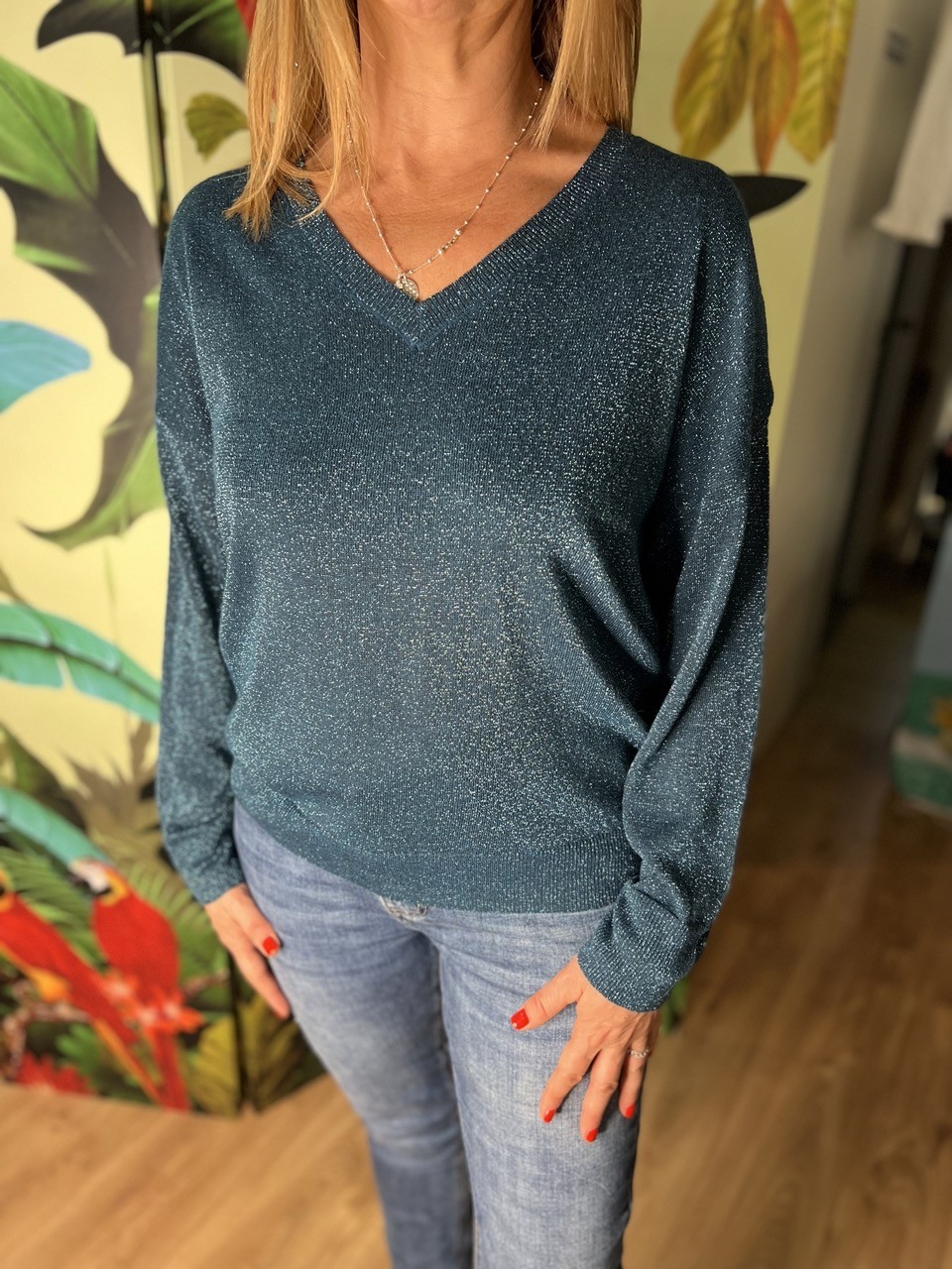 Pull Pailleté Fabienne Cherry Paris
