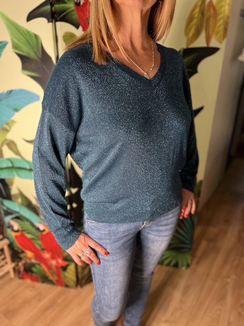 Pull Pailleté Fabienne Cherry Paris