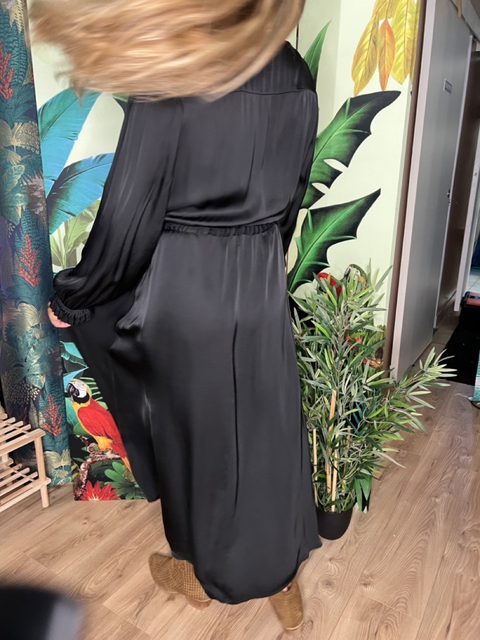 Robe Chemise Manches Longues Silky Touch Pako...