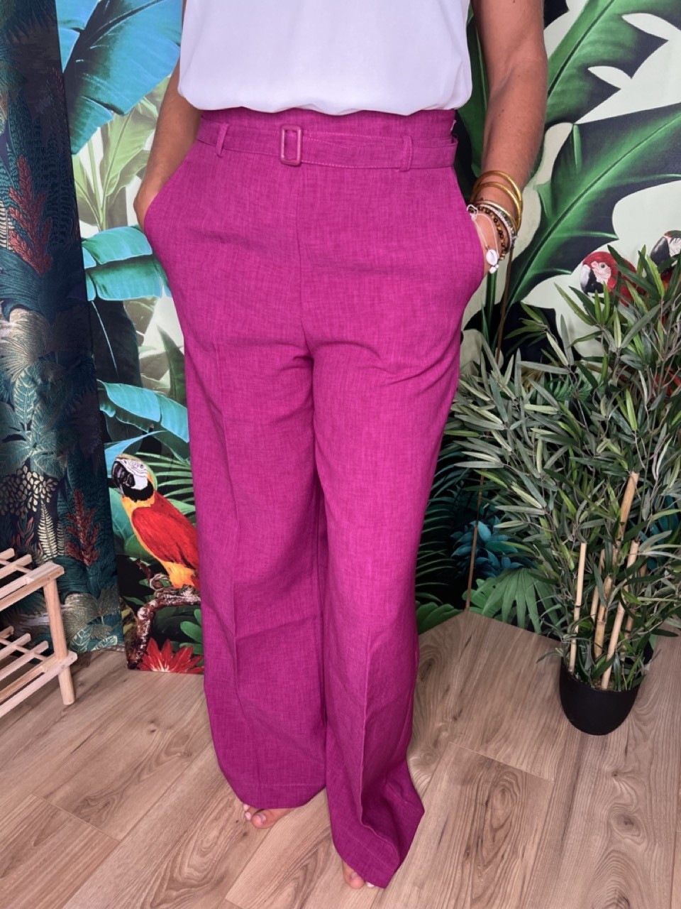 Pantalon Ceinture Boucle Studio Parisien