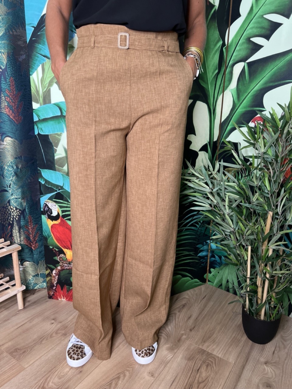 Pantalon Ceinture Boucle Studio Parisien