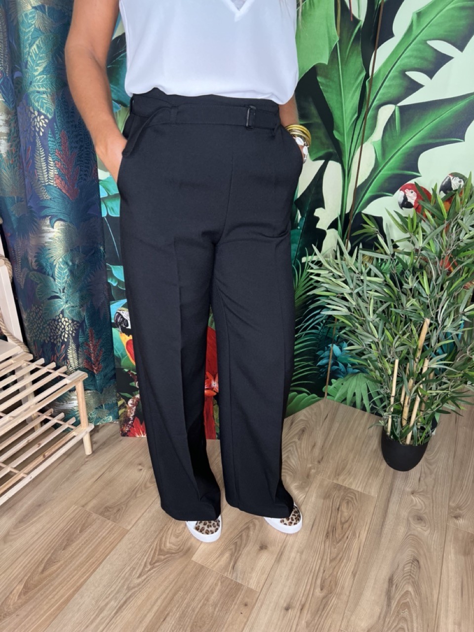 Pantalon Ceinture Boucle Studio Parisien
