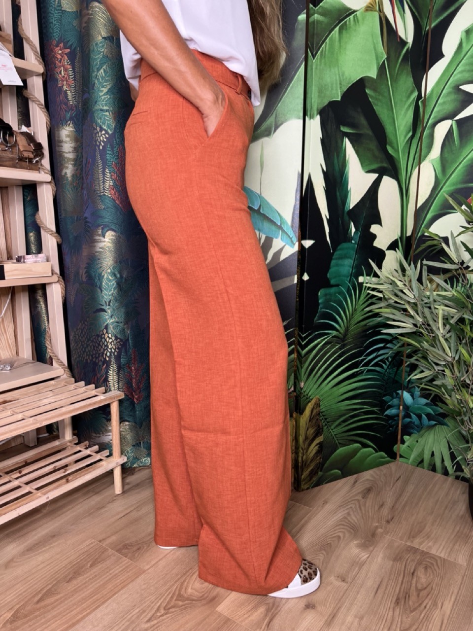 Pantalon Large Fils Mélangés Studio Parisien