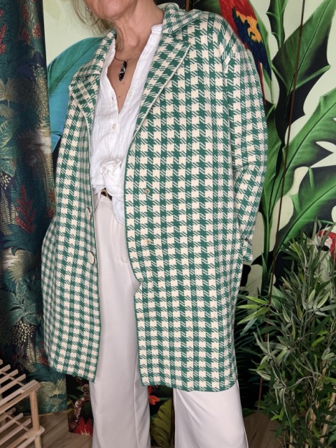 Manteau Vichy Vert Skatïe