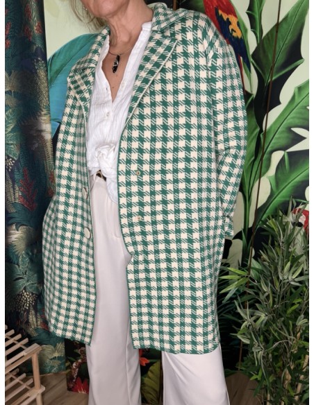 Manteau Vichy Vert Skatïe
