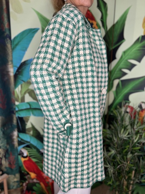 Manteau Vichy Vert Skatïe 2