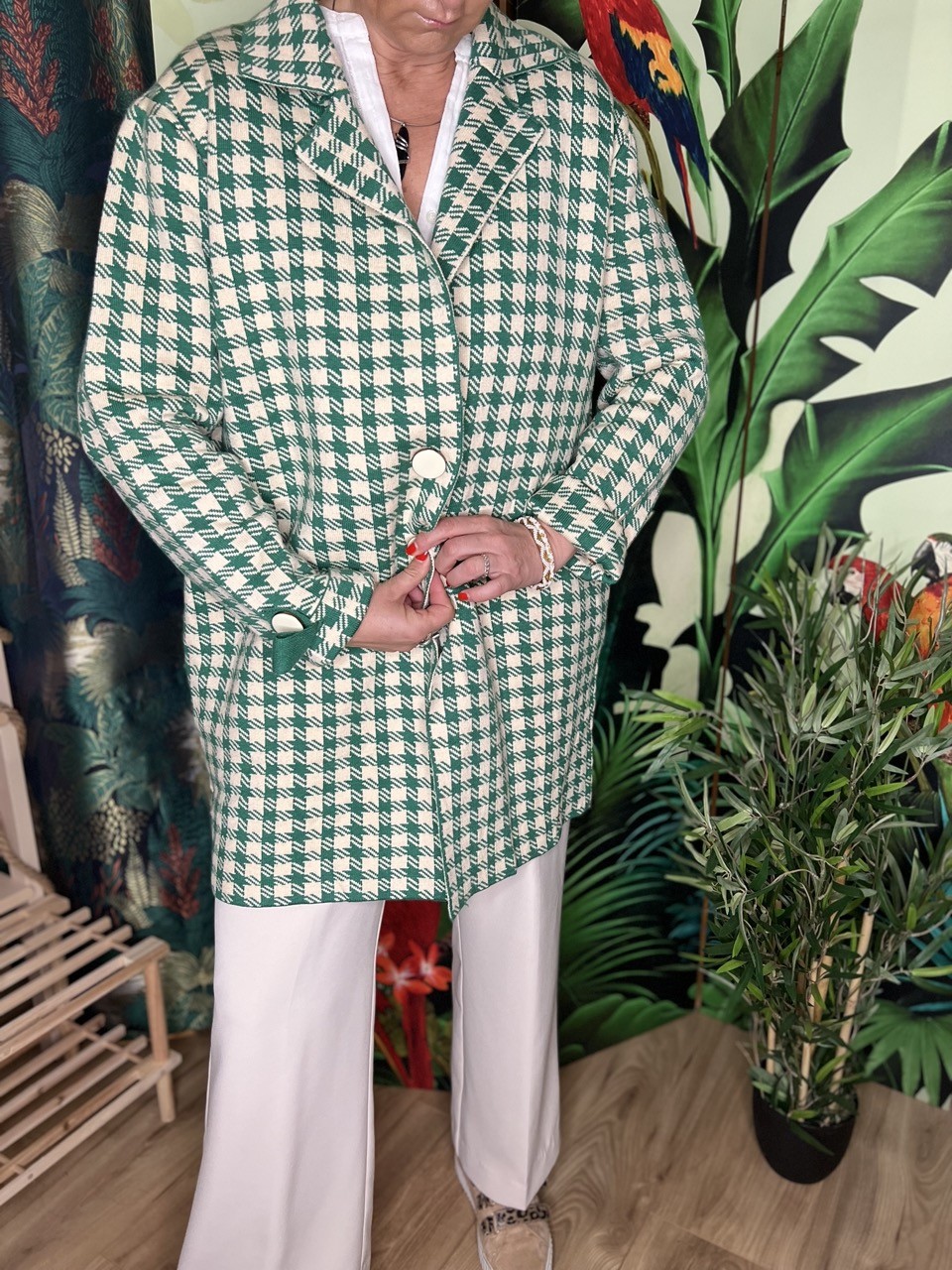 Manteau Vichy Vert Skatïe