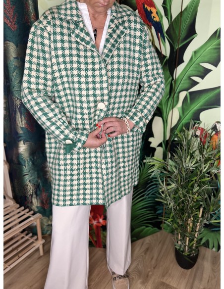 Manteau Vichy Vert Skatïe