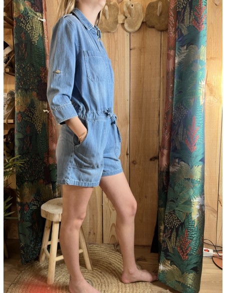 Combi Short Manches 3/4 Dos Broderie Amour Marlène Atelier Bohème