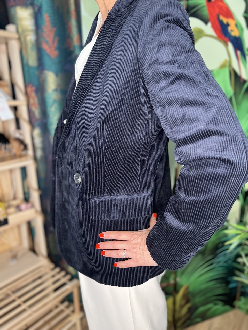Veste Blazer Tailleur Velours Côtelé Valentin...
