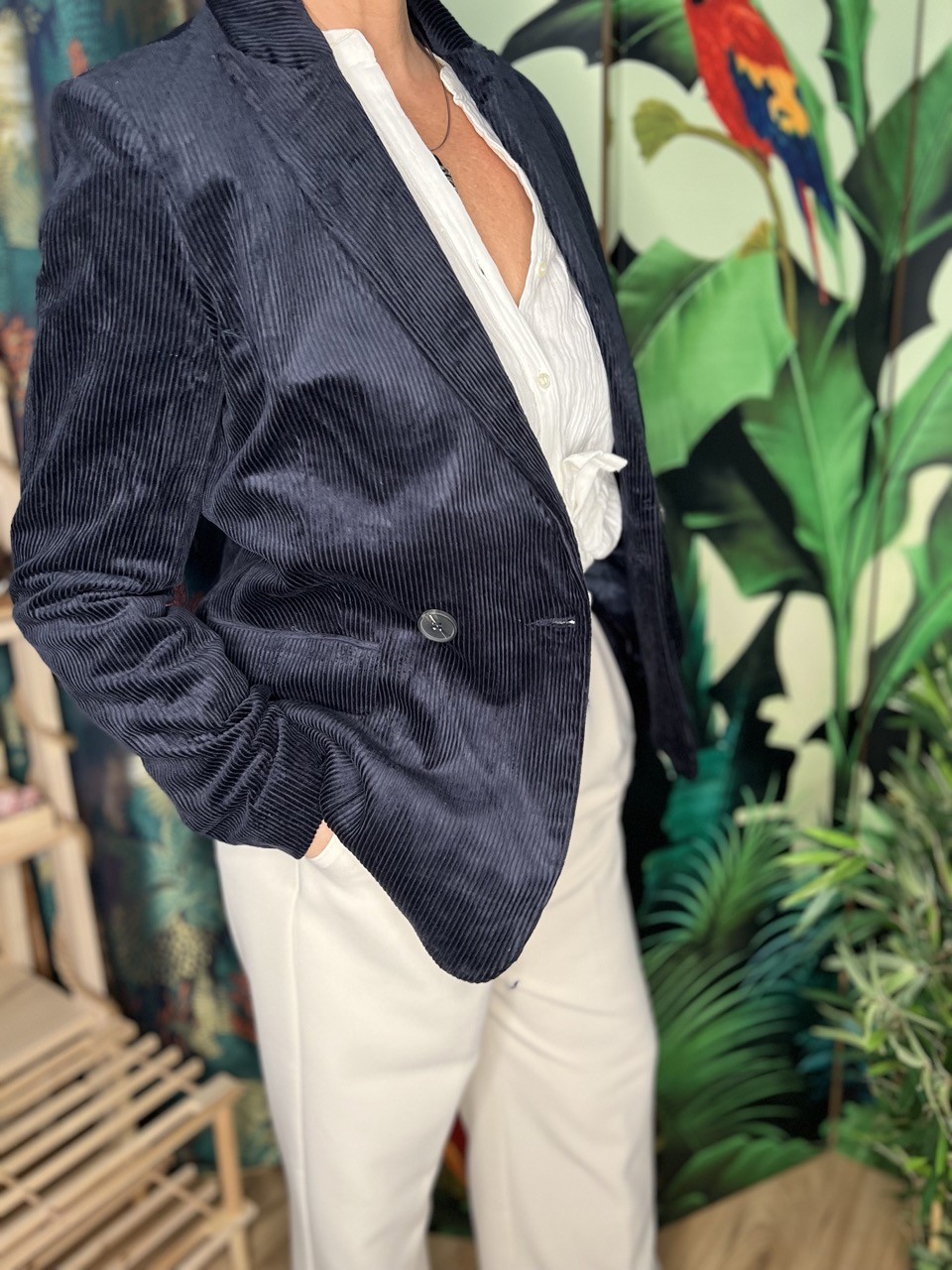Veste Blazer Tailleur Velours Côtelé Valentin...