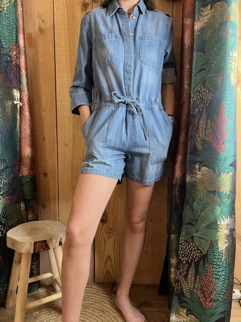 Combi Short Manches 3/4 Dos Broderie Amour Marlène...