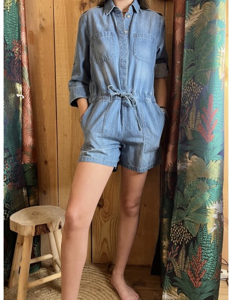 Combi Short Manches 3/4 Dos Broderie Amour Marlène Atelier Bohème