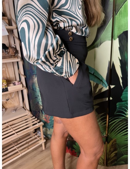Short Noir Fluide Leondine Cherry Paris