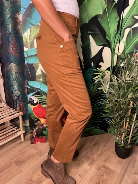 Pantalon Taille Haute 9/10 Stone Maille Pako Litto