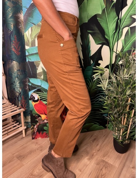 Pantalon Taille Haute 9/10 Stone Maille Pako Litto