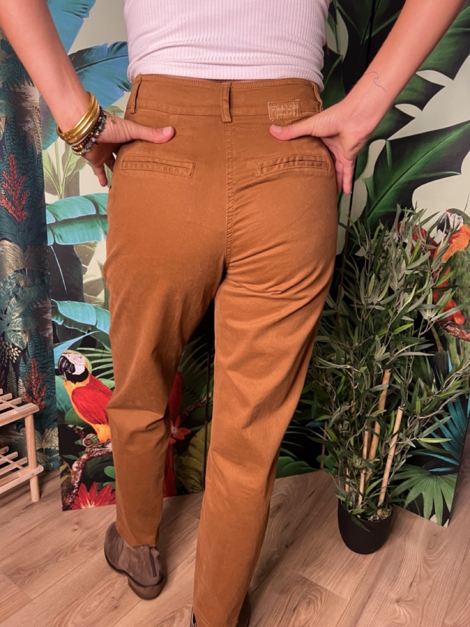 Pantalon Taille Haute 9/10 Stone Maille Pako Litto