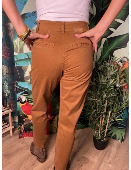 Pantalon Taille Haute 9/10 Stone Maille Pako Litto
