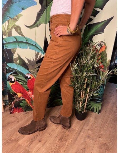 Pantalon Taille Haute 9/10 Stone Maille Pako Litto