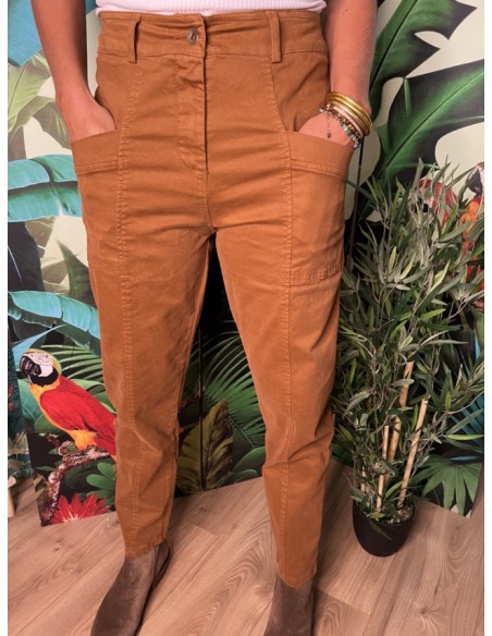 Pantalon Taille Haute 9/10 Stone Maille Pako Litto