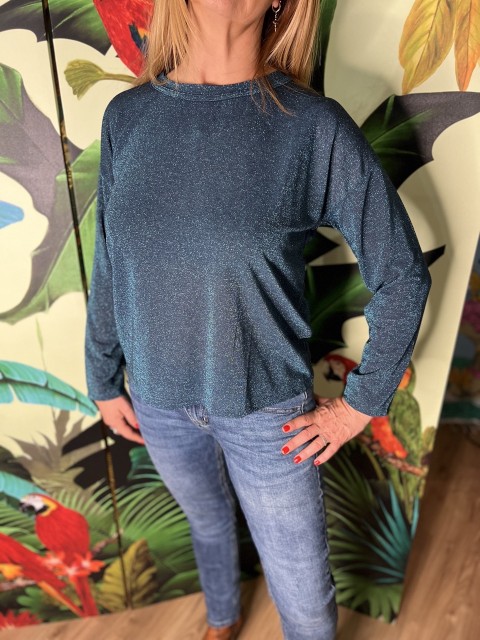 Top Col Rond Boutonne Dos Lurex Pako Litto