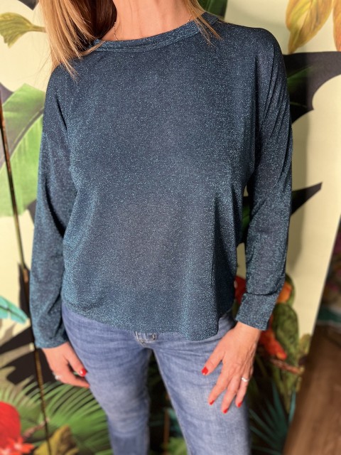 Top Col Rond Boutonne Dos Lurex Pako Litto 2