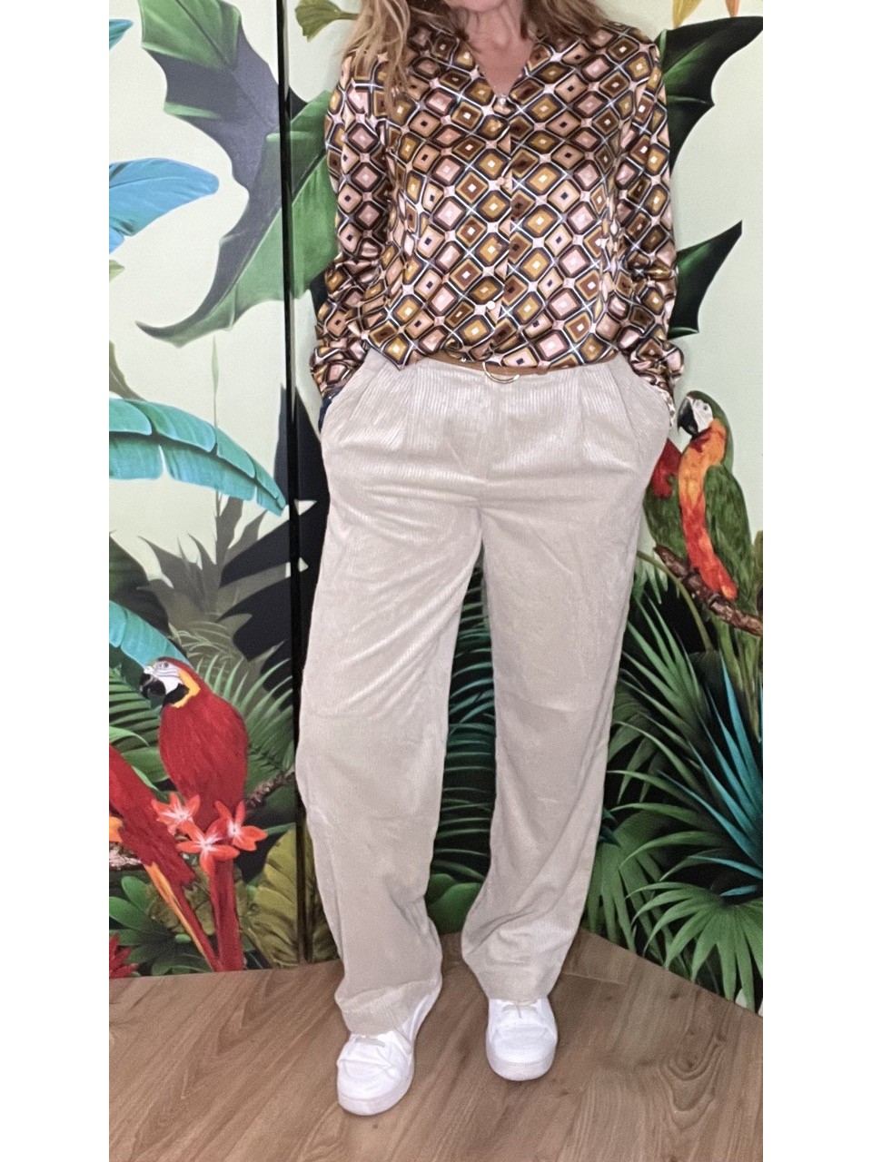 Pantalon Large Velours Côtelé Jeppi MSCH