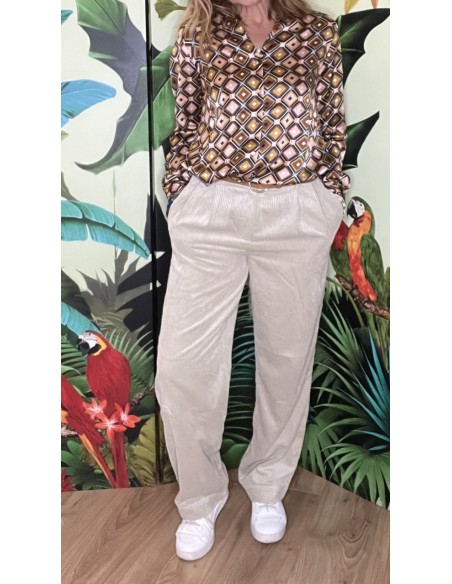 Pantalon Large Velours Côtelé Jeppi MSCH