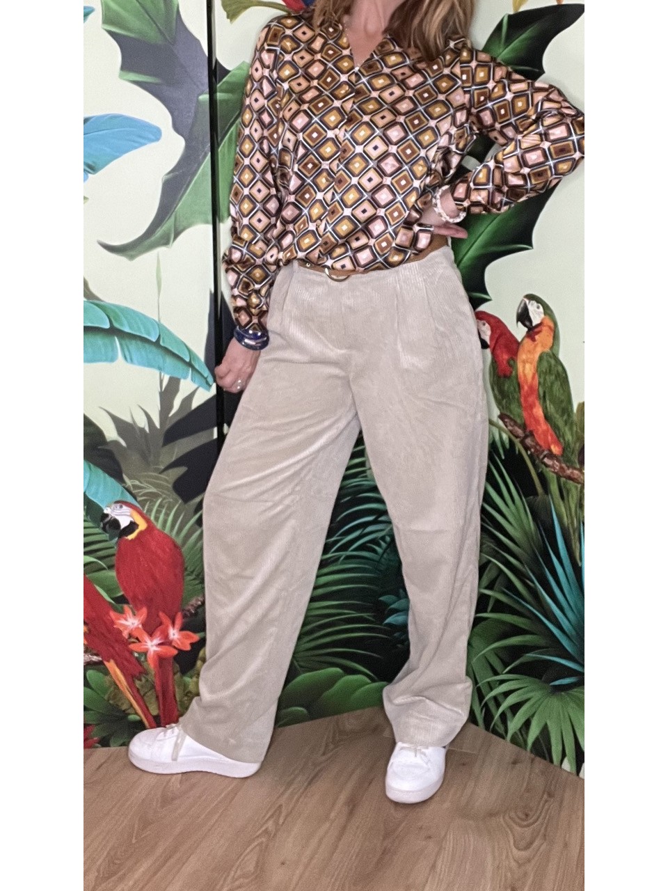 Pantalon Large Velours Côtelé Jeppi MSCH