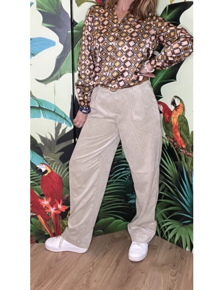 Pantalon Large Velours Côtelé Jeppi MSCH