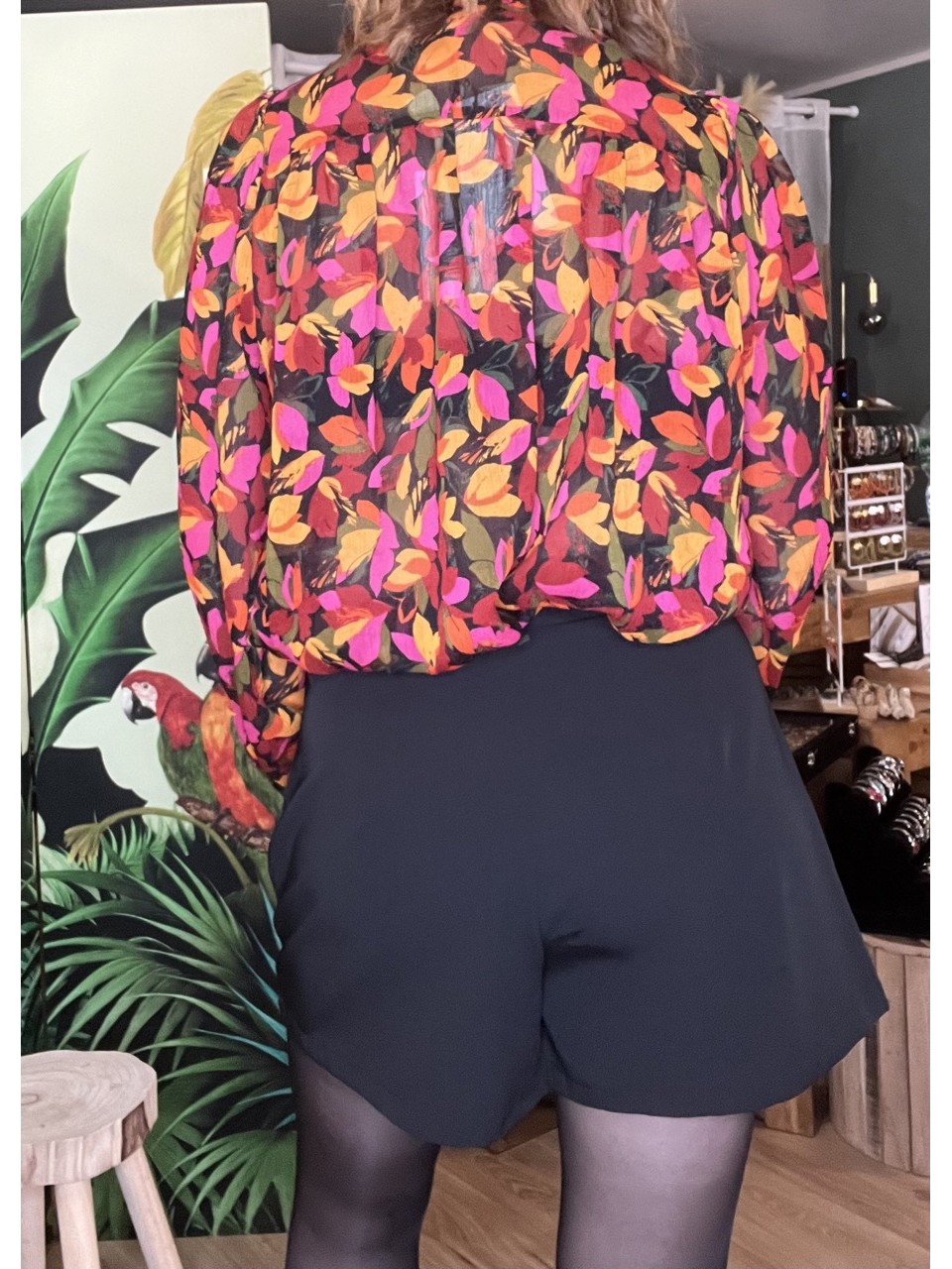 Short Noir Fluide Leondine Cherry Paris