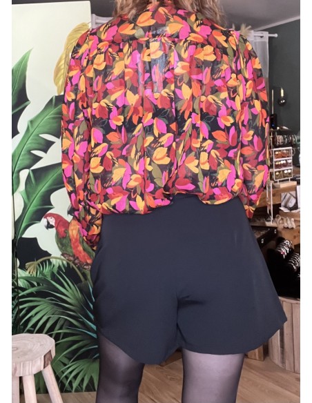 Short Noir Fluide Leondine Cherry Paris