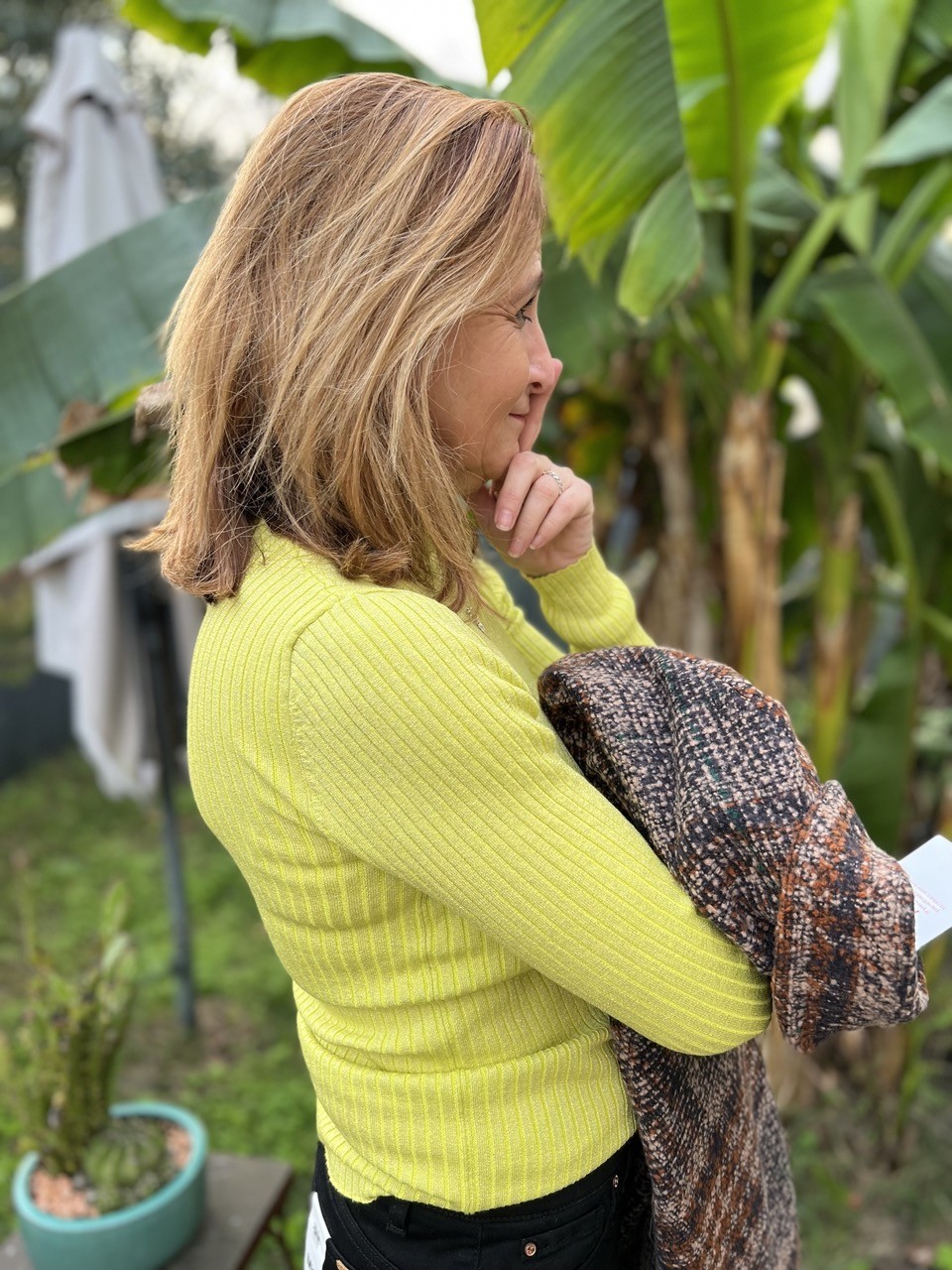 Pull Col Roulé Lurex Jaune Citron Côtelé Lydia...