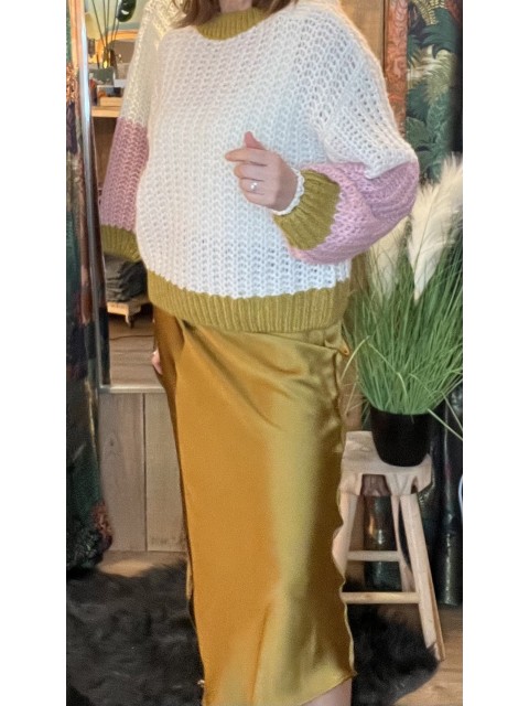 Jupe Asymétrique fluide Tabac Jaune Jeanita MSCH 2