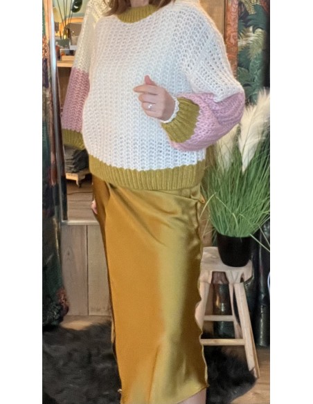Jupe Asymétrique fluide Tabac Jaune Jeanita MSCH