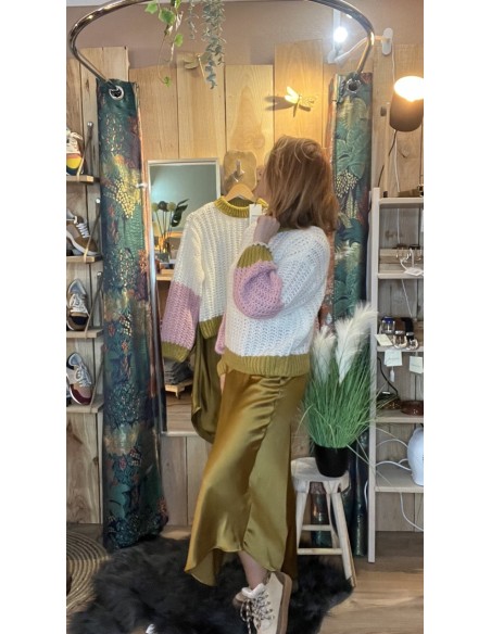 Jupe Asymétrique fluide Tabac Jaune Jeanita MSCH