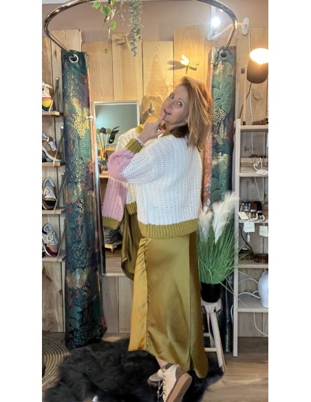 Jupe Asymétrique fluide Tabac Jaune Jeanita MSCH