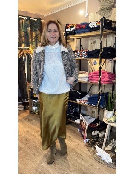 Jupe Asymétrique fluide Tabac Jaune Jeanita MSCH