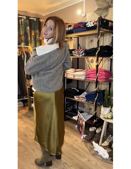 Jupe Asymétrique fluide Tabac Jaune Jeanita MSCH