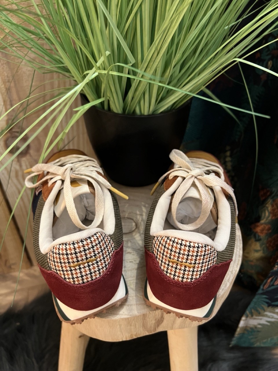 Baskets Running Gabrielle Suède Bordeaux...