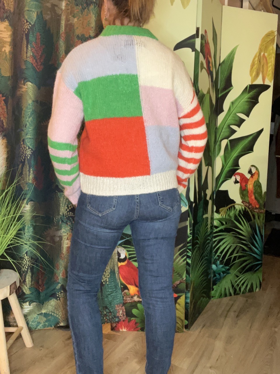 Pull à col rond multicolore Pulz Jeans