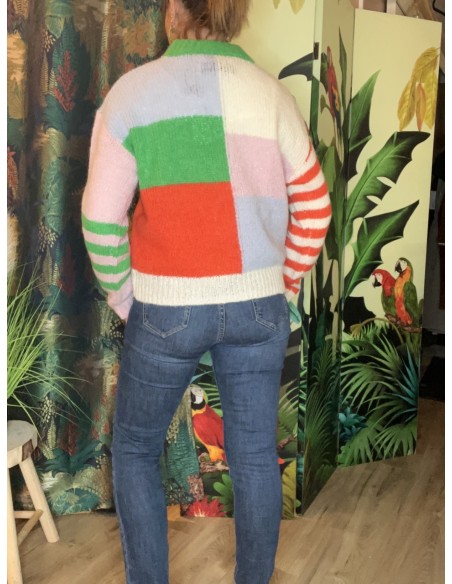 Pull à col rond multicolore Pulz Jeans