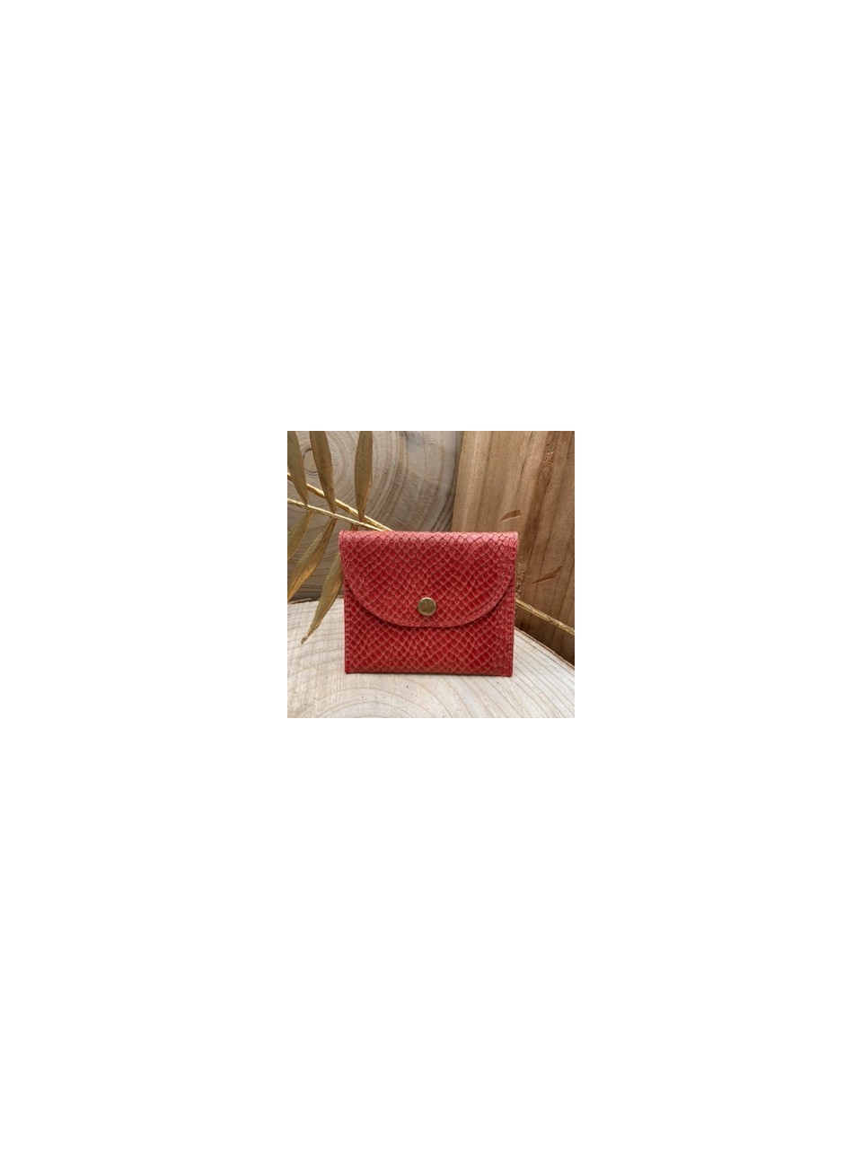 Porte Carte Cuir Tressé Nell Cherry Paris Leather